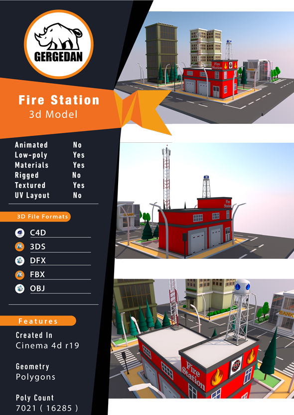 Fire Station - 3Docean 26147985