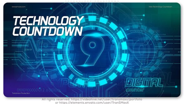 Technology Countdown Video Displays template preview
