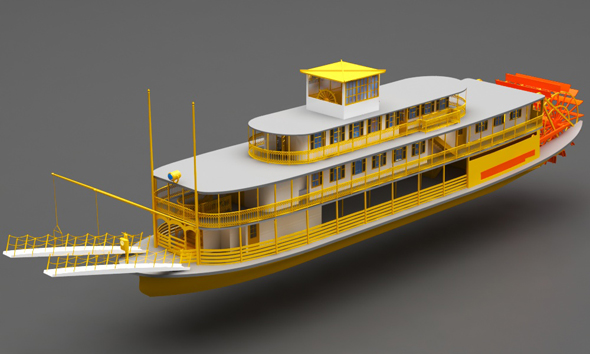 Riverboat Ship - 3Docean 26154499