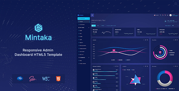 Extraordinary Mintaka - Bootstrap 4 Admin Dashboard Template
