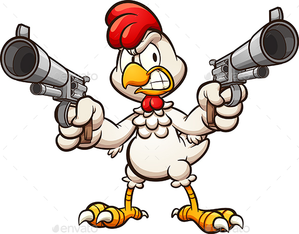 Angry Cartoon Chicken by memoangeles | GraphicRiver
