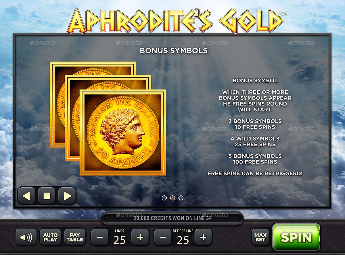 Videoslot Graphics Game Kit - Aphrodite's Gold, Game Assets | GraphicRiver