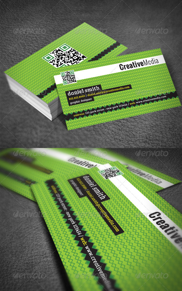 Green Modern Business Card - Creative Business Cards