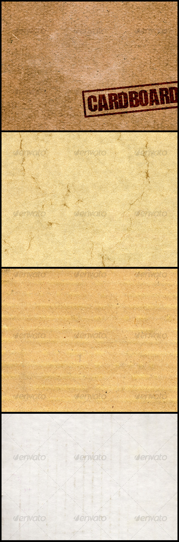 4 Cardboard Textures - Miscellaneous Textures