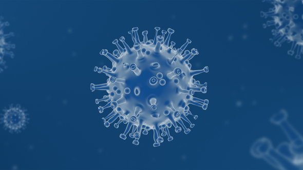 Coronavirus ( Covid – 19 ) Looped Background - Blue