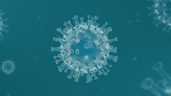 Coronavirus ( Covid – 19 ) Looped Background  - Dark Turquoise