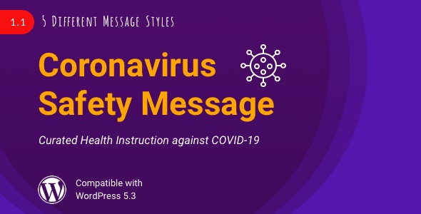 Coronavirus Safety Message | COVID-19 WordPress Plugin