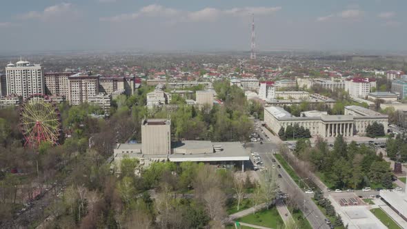 Aerial Cinematic Footage of Bishkek City alt