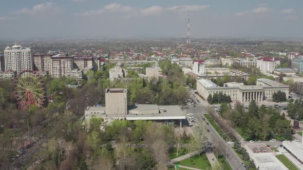 Aerial Cinematic Footage of Bishkek City