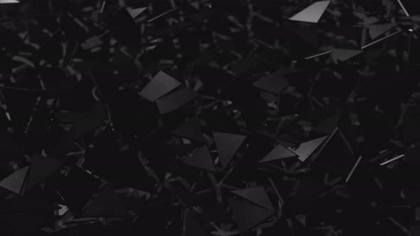 Minimalist Black Background With Triangle Pieces