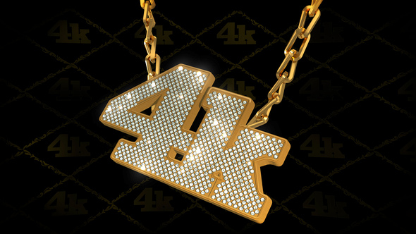 Hip-Hop Style Bling-Bling 3D Pendant on Chain
