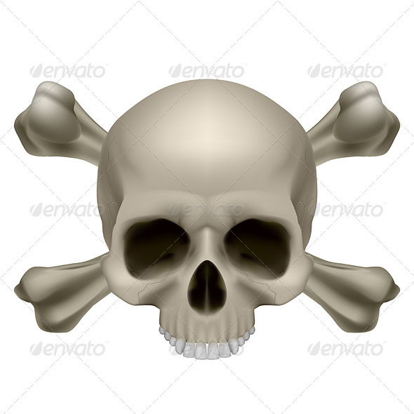 Human skull and crossbones - Miscellaneous Characters