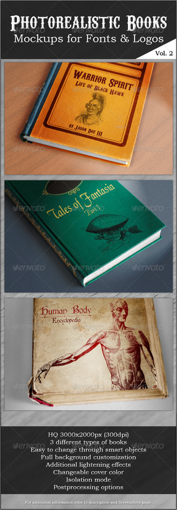 Photorealistic Books Mockups, Vol. 2