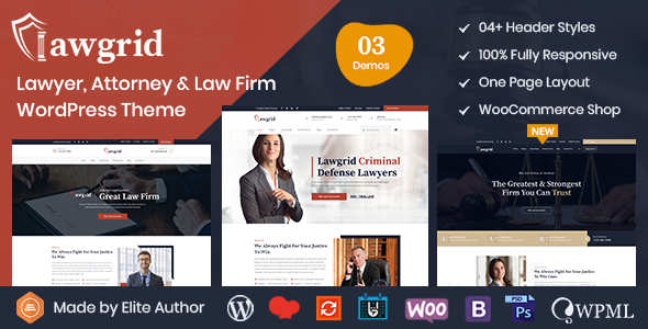 Lawgrid – Lawyer & Attorney WordPress Theme