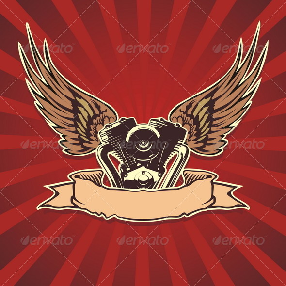Motorbike Wallpaper - Decorative Symbols Decorative