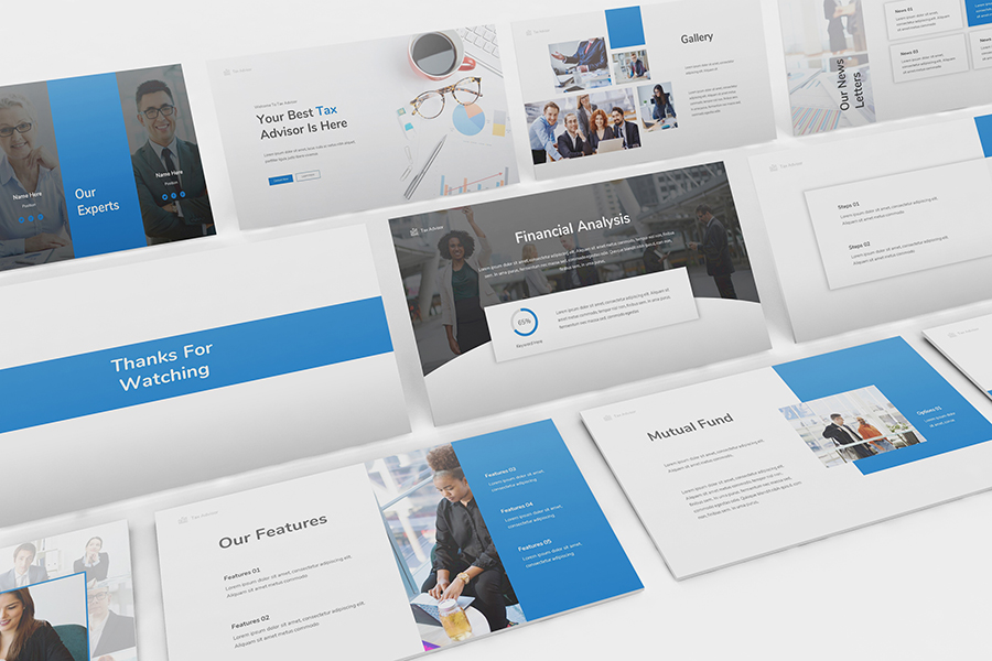 Tax Advisor Powerpoint Template, Presentation Templates 