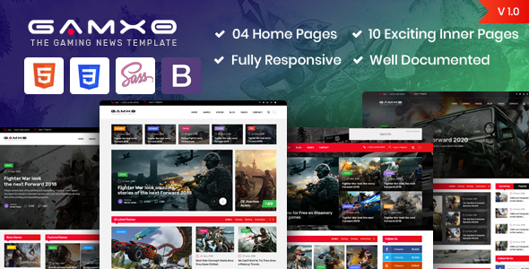 Awesome Gamxo - Games News Gaming HTML5 Template