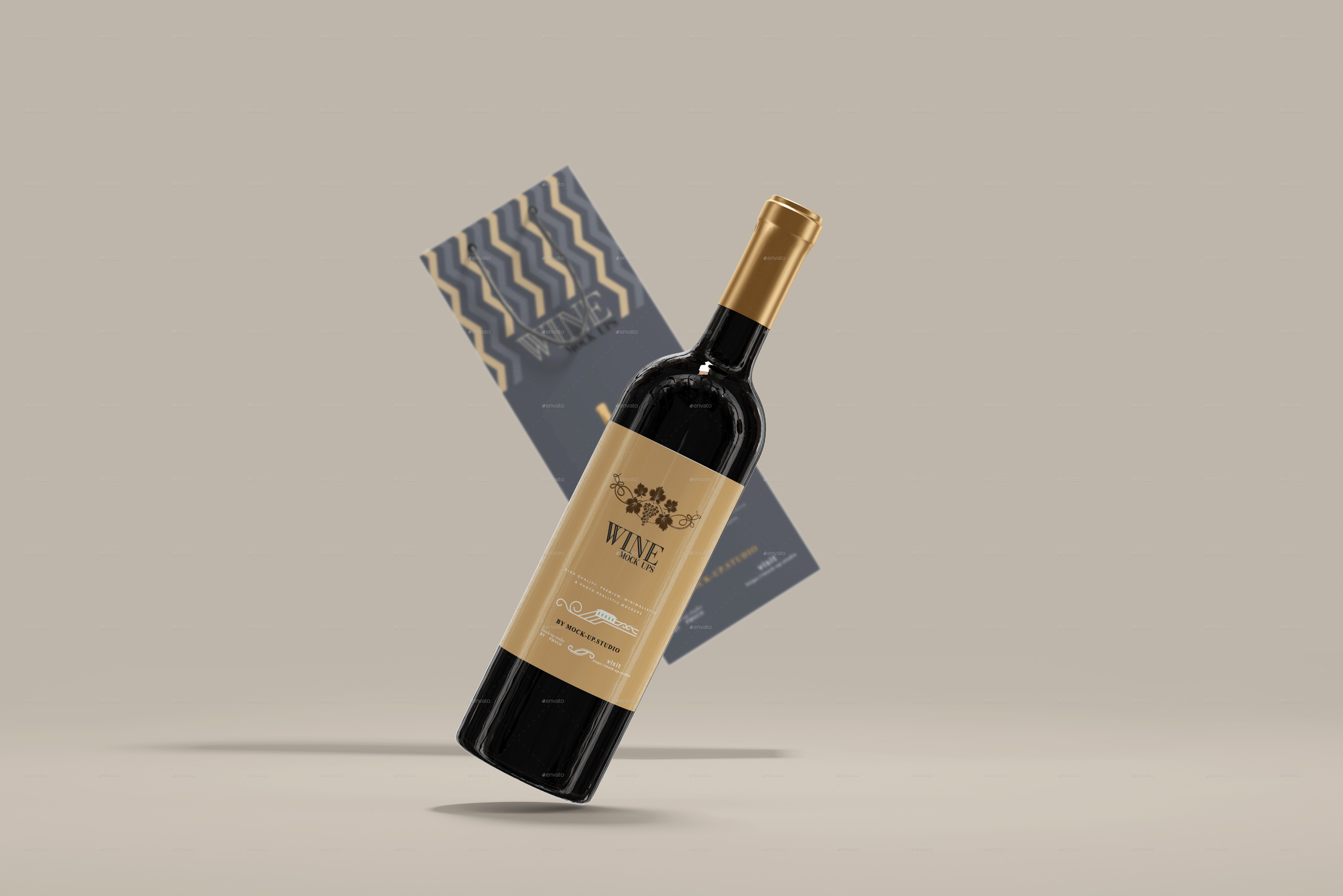 Download Wine Bottles & Bag Mockups by mock-upstudio | GraphicRiver