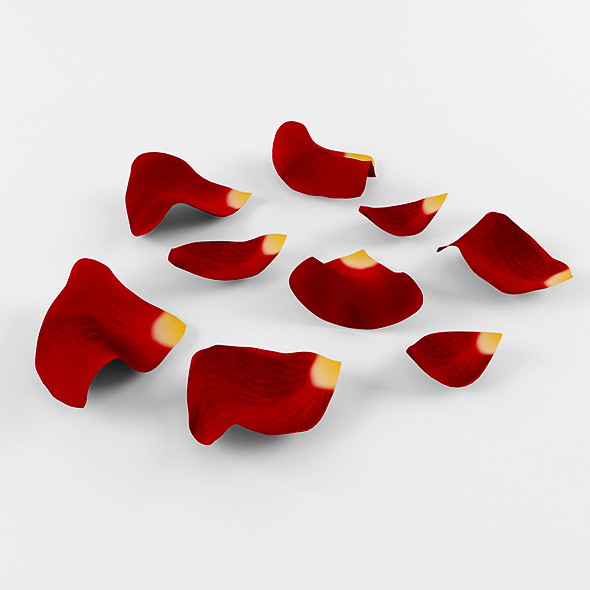 Red Rose Petals - 3Docean 26265840
