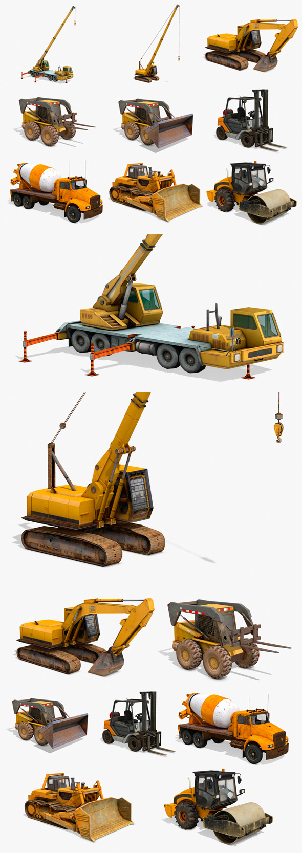 Construction Vehicles Pack - 3Docean 26265845
