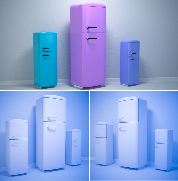Vintage Refrigerator - 3Docean 26260892