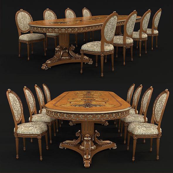 European Style Dinning - 3Docean 26272829