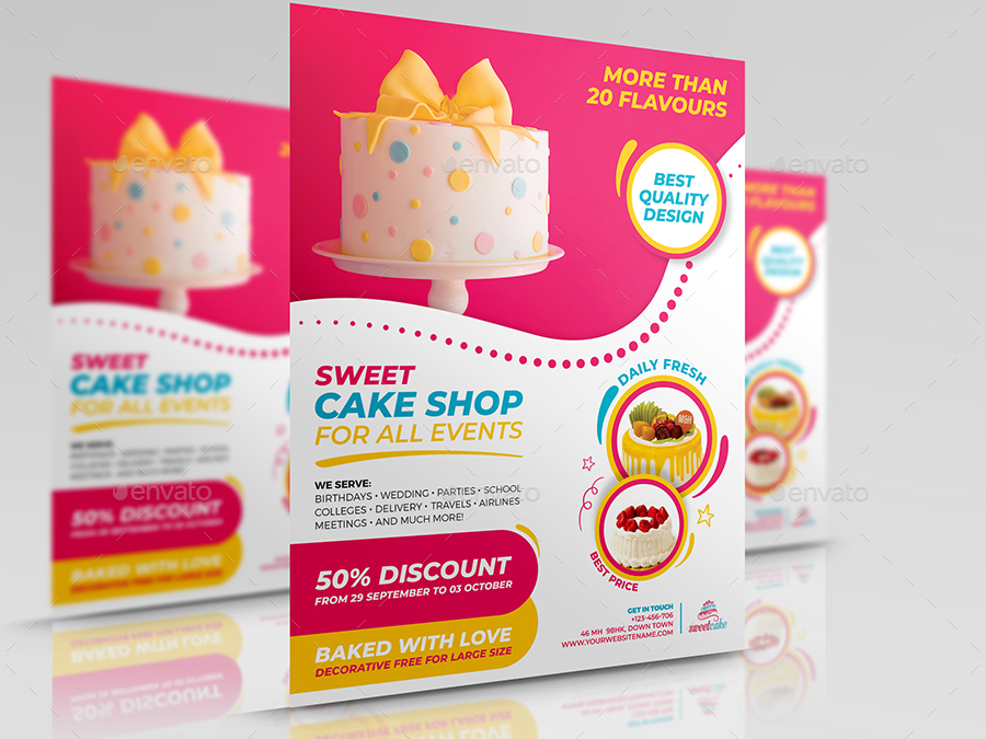 Cake Flyer Template Vol.7, Print Templates GraphicRiver