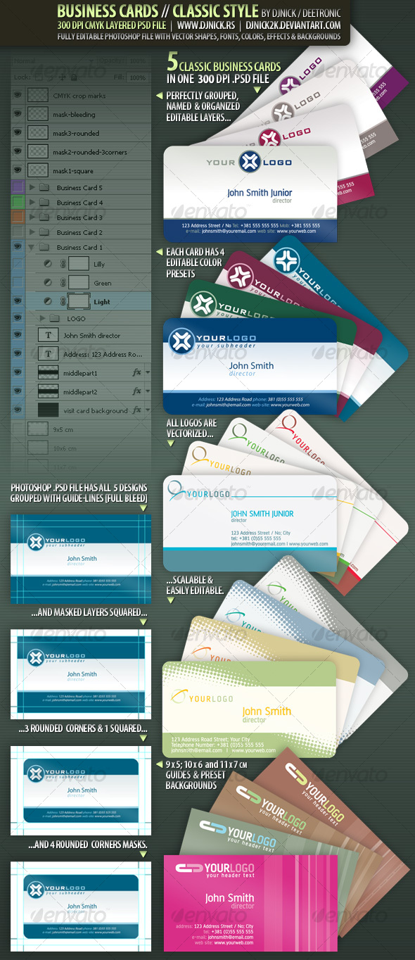 Business Cards - Classic Style by djnick deetronic - Corporate Business Cards