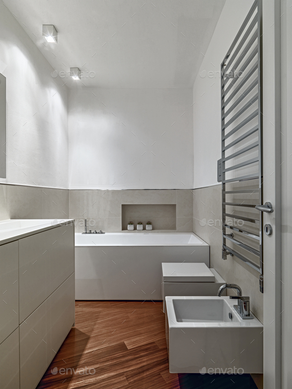 Interiors of the Modern Bathroom - Stock Photo - Images