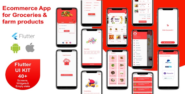 Flutter UI Kit for Ecommerce(Grocery App)
