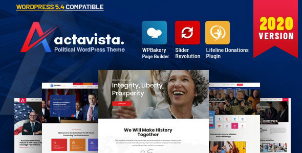 Actavista – A Responsive Political WordPress Theme For Politicians and Organizations