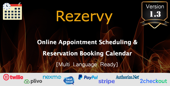 Rezervy – Online Appointment Scheduling & Reservation Booking Calendar