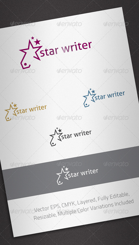Star Writer Logo Template - Abstract Logo Templates