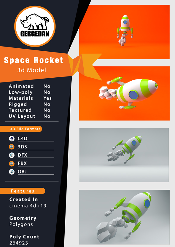 Space Rocket - 3Docean 23207678
