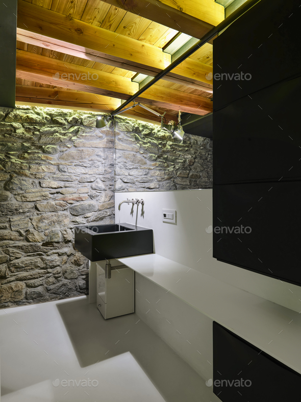 Interiors of the Modern Bathroom - Stock Photo - Images