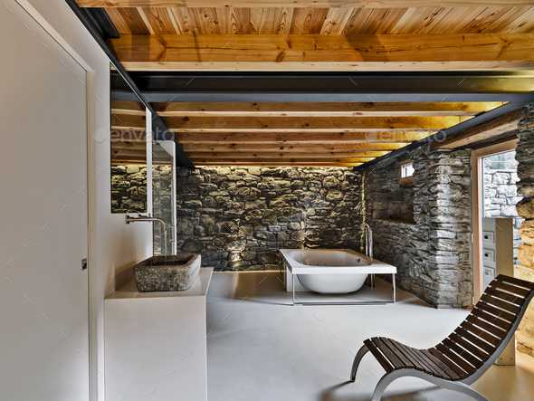 Interiors of the Modern Bathroom - Stock Photo - Images