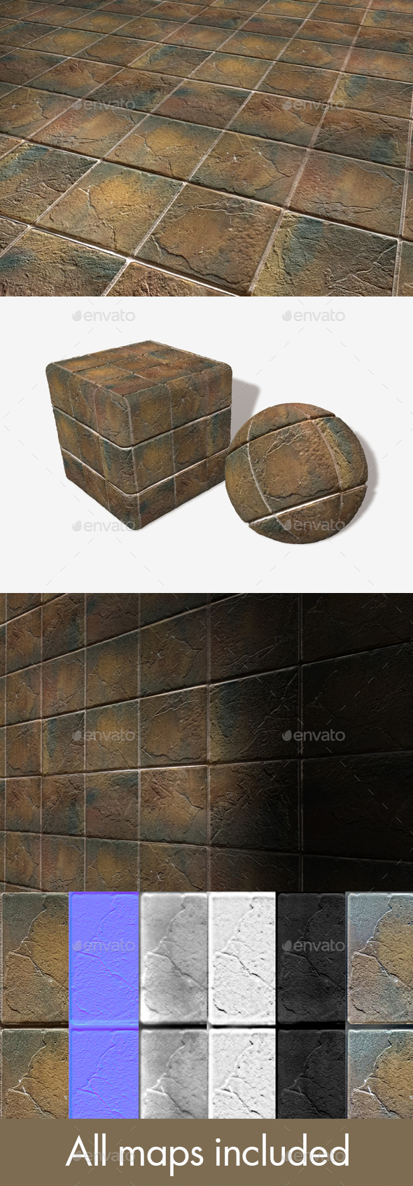 Rustic Tiles Seamless - 3Docean 26296733