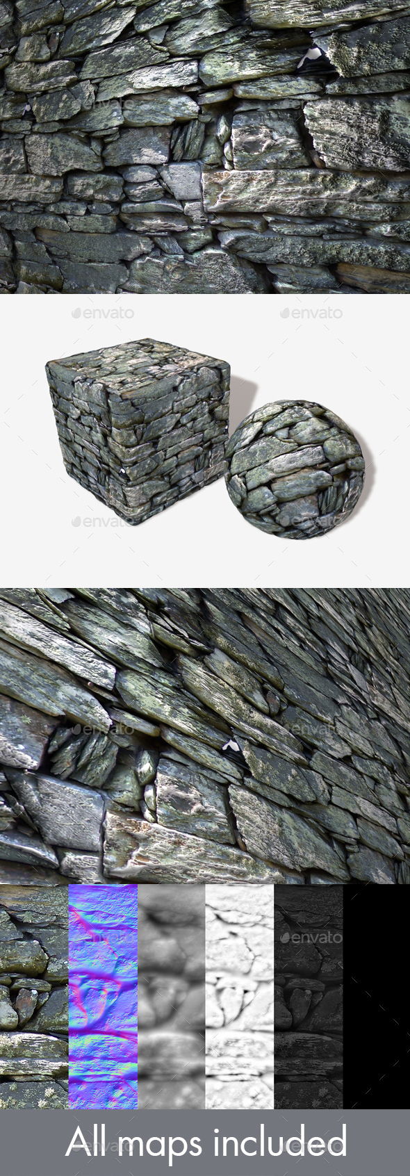 Welsh Stone Wall - 3Docean 26296754