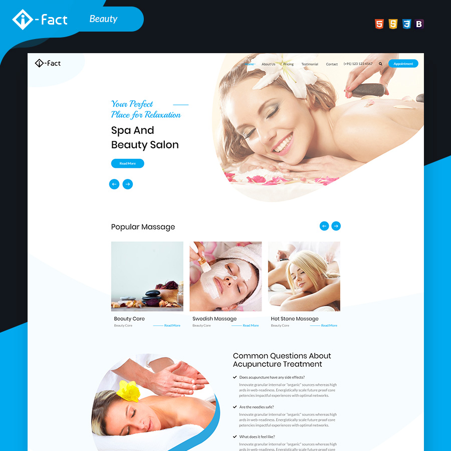 i-Fact Landing Page HTML Template - 4