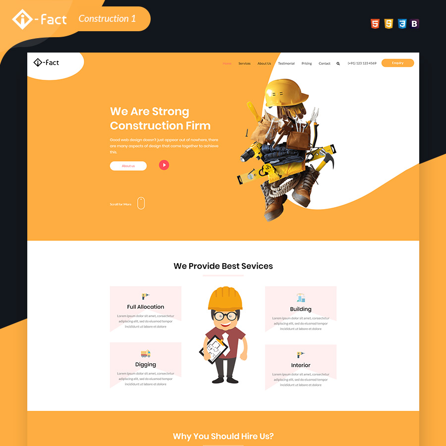 i-Fact Landing Page HTML Template - 6