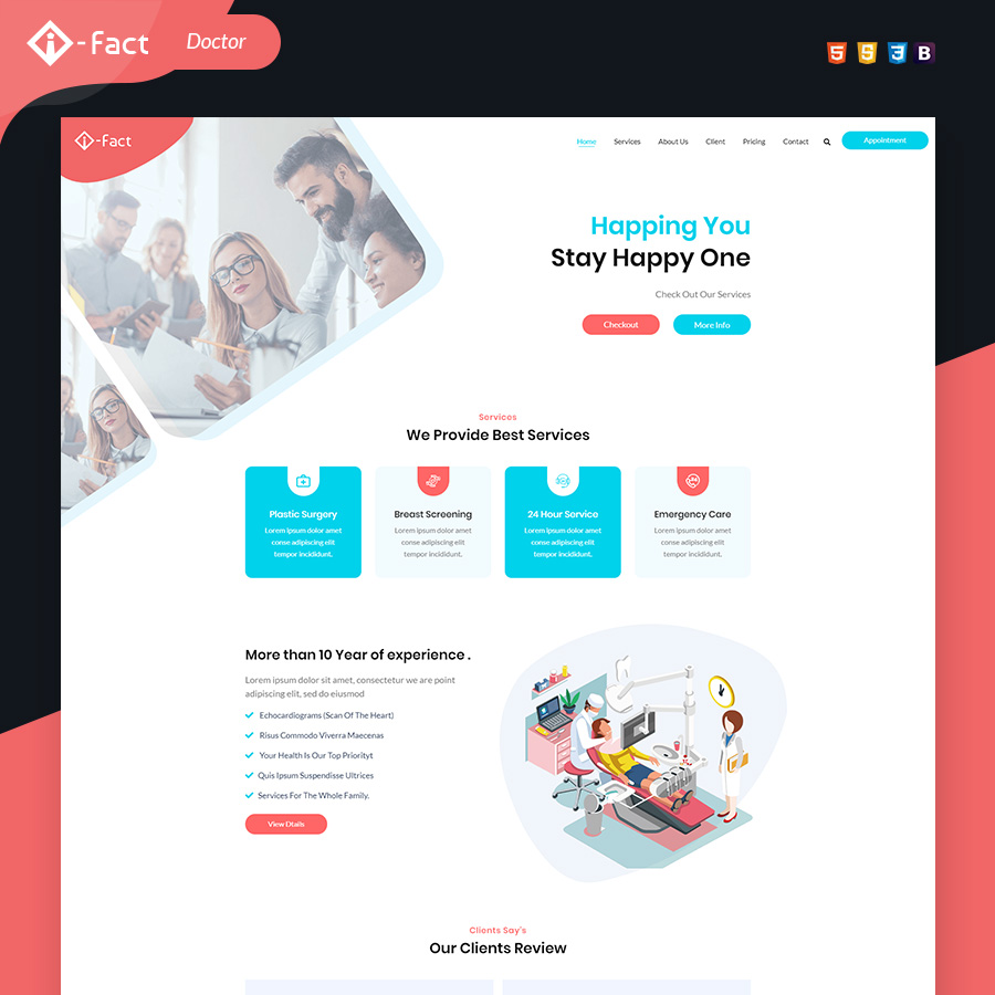 i-Fact Landing Page HTML Template - 8
