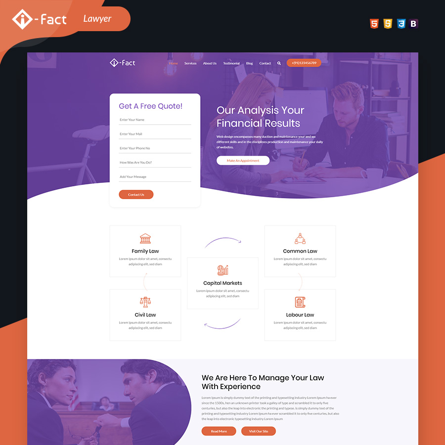 i-Fact Landing Page HTML Template - 11