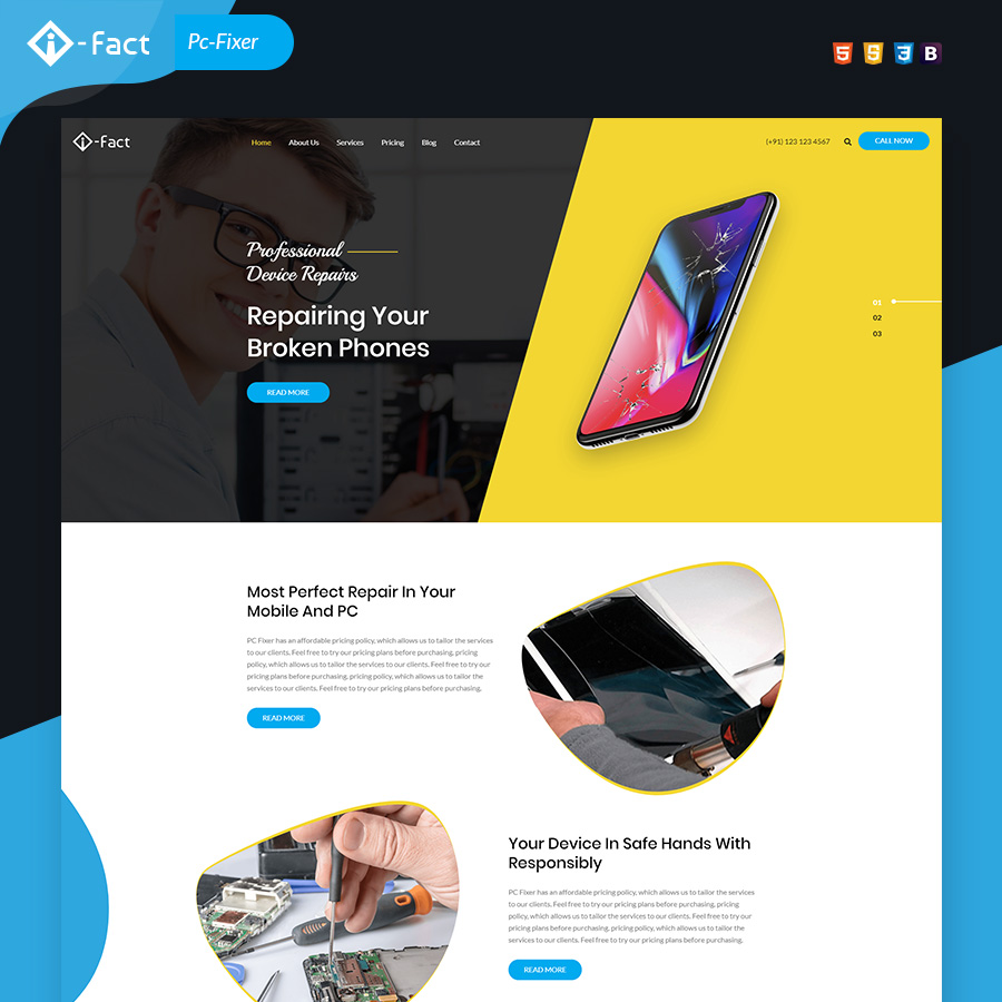 i-Fact Landing Page HTML Template - 12