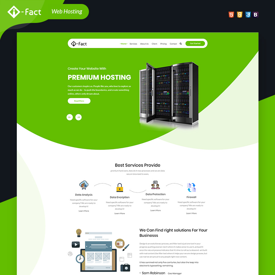 i-Fact Landing Page HTML Template - 14
