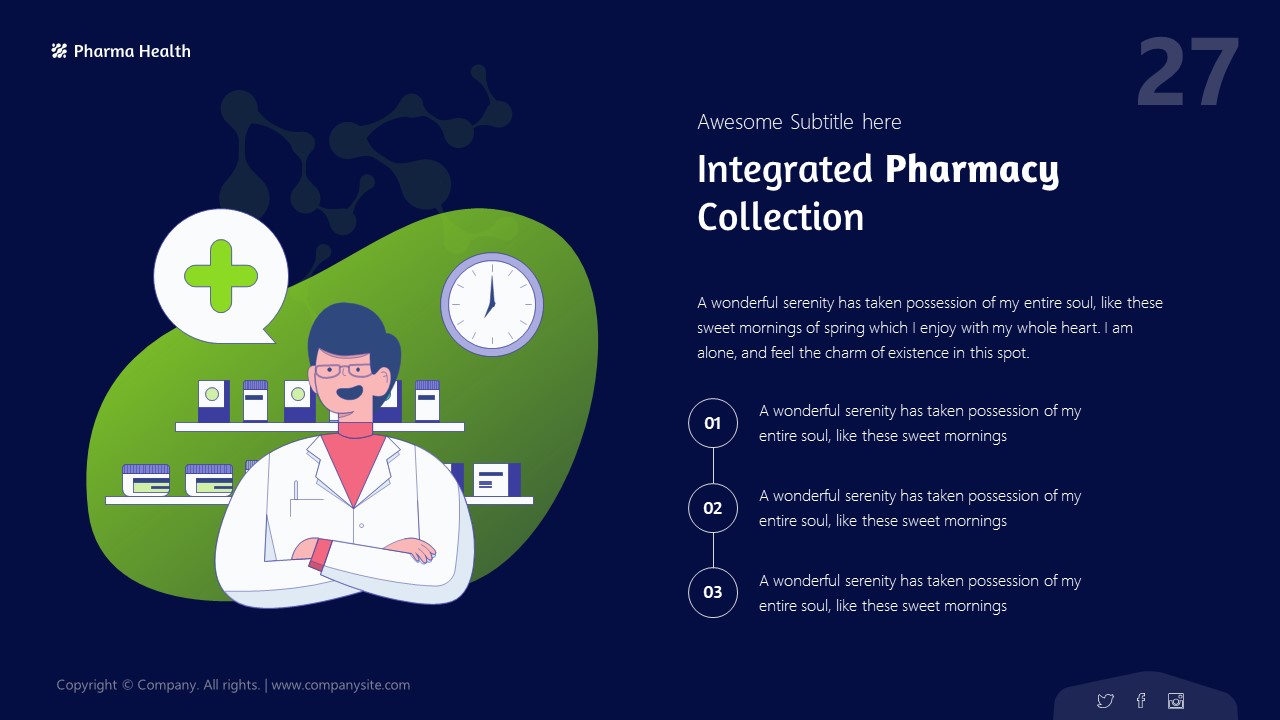 Pharma Health Powerpoint Presentation Template Fully Animated by RRgraph