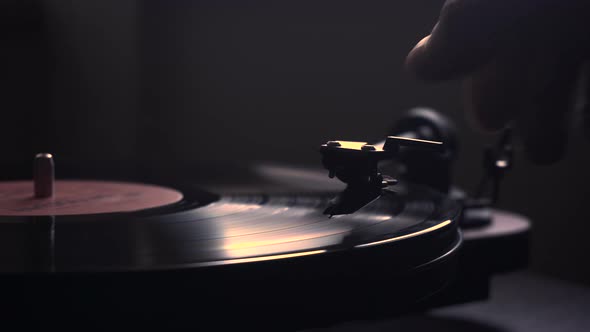 vintage vinyl record player. launch alt