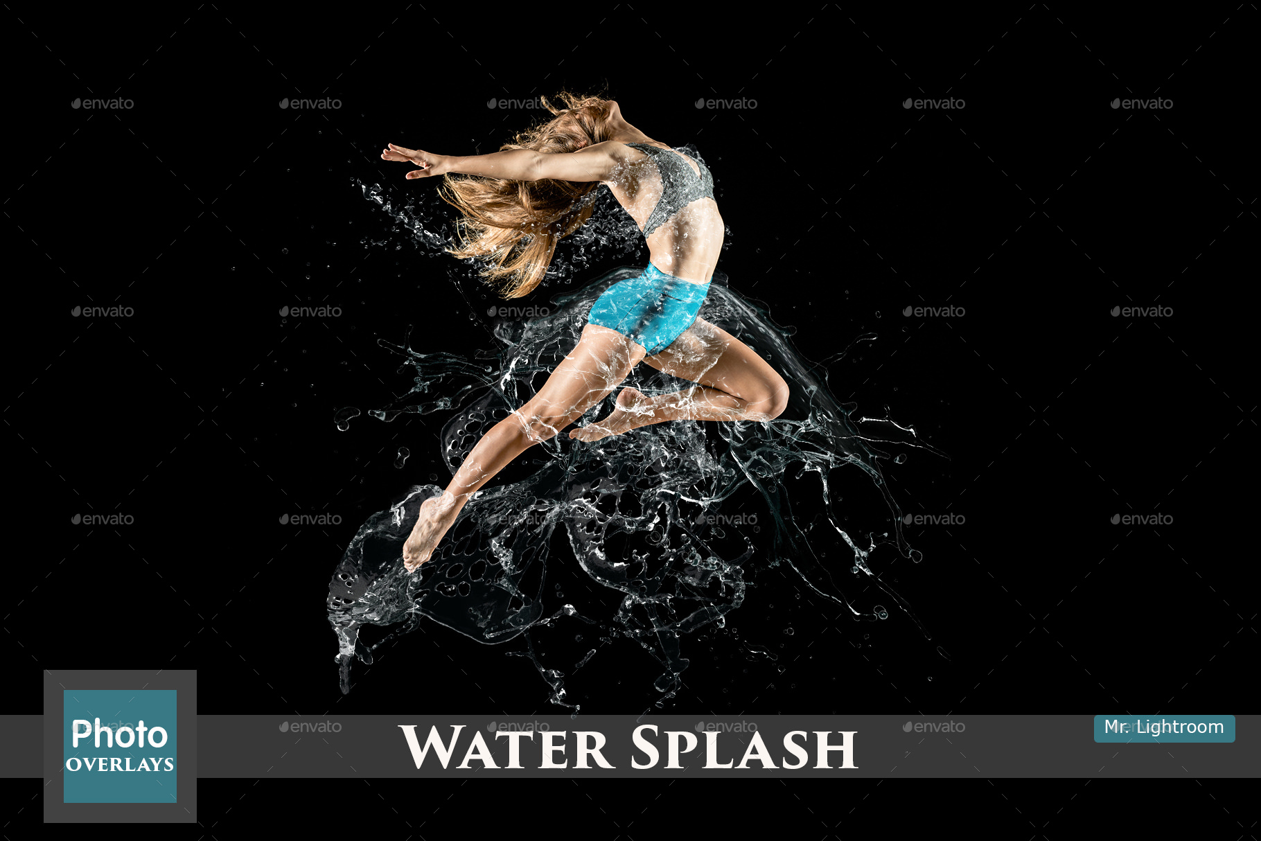 130 Water Splash Photo Overlays[Photoshop]
