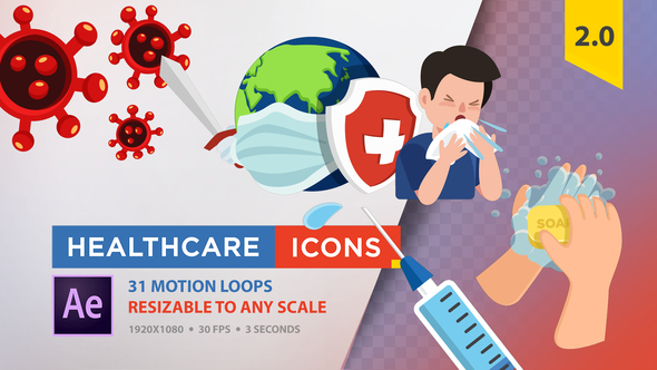 Healthcare Icons (Coronavirus) - VideoHive 26176815