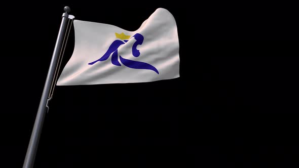 Flag Of Luxembourg City With Alpha Channel 4K alt