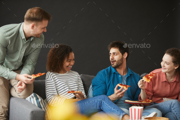 Group of Young People Enjoying Party at Home
